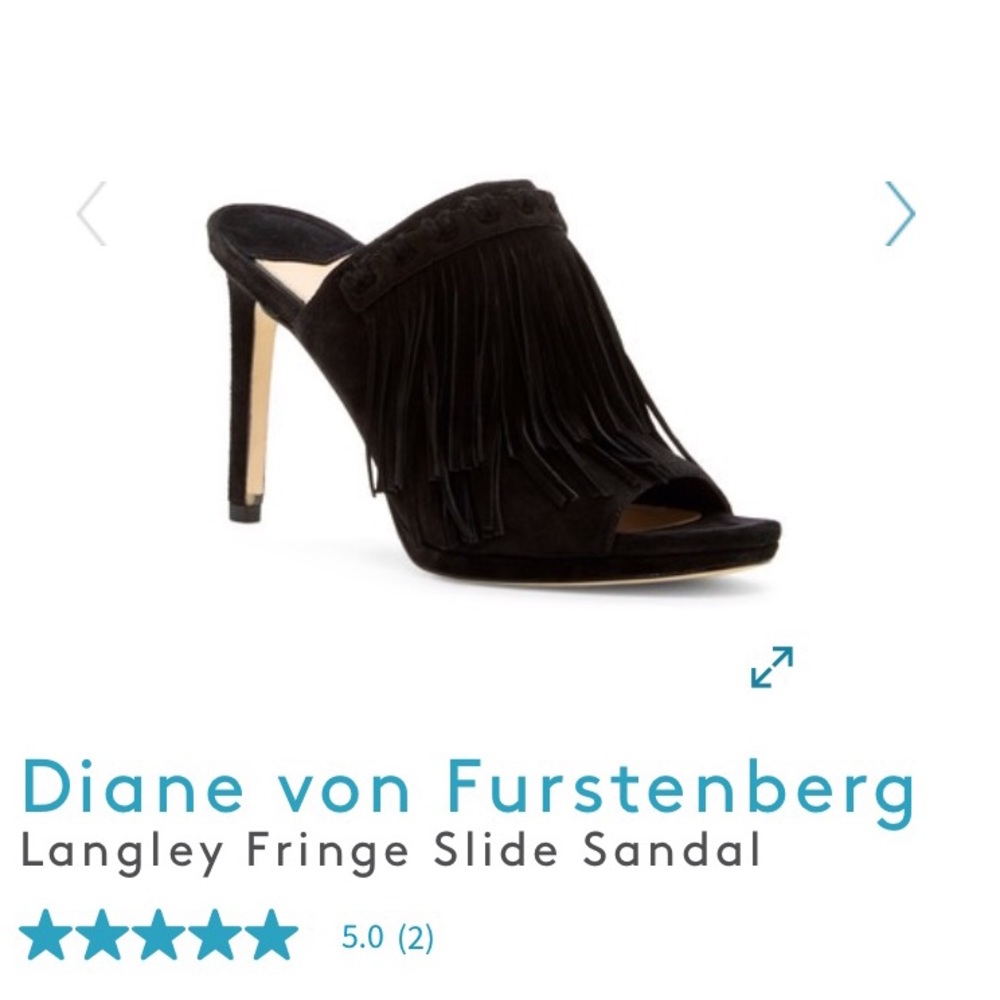 DVF Langley Fringe Slide Heels